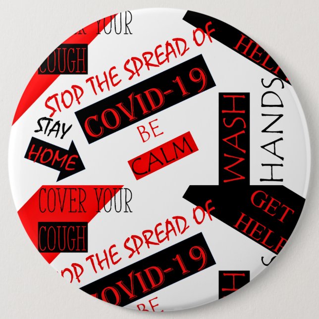 COVID-19 6 INCH ROUND BUTTON (Front)