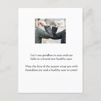 Covid 19 Elbow Bump Holiday Postcard Greeting Card