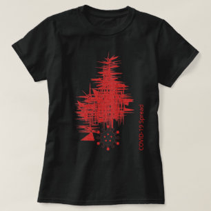 COVID-19 Experience, Red Black Virus Spread Custom T-Shirt