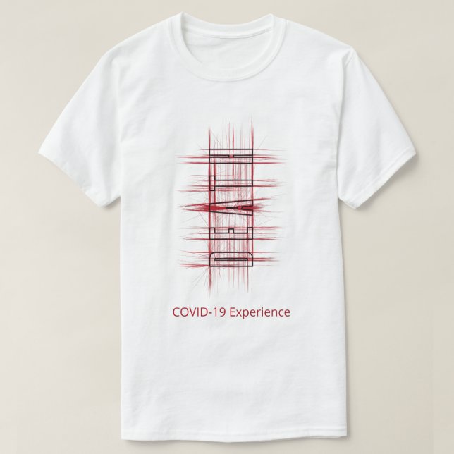 COVID-19 Experience, Virus, Death, Red & Black T-Shirt (Design Front)