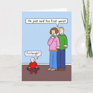 Covid 19 Furlough Cartoon Humour Card