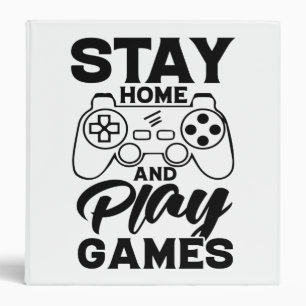 COVID 19 Quarantine Gamer Gift - Stay At Home Binder