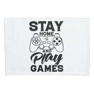 COVID 19 Quarantine Gamer Gift - Stay At Home Pillowcase