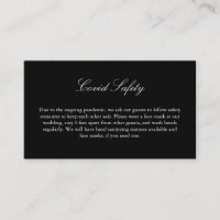 Covid 19 Safety Elegant Black And White Wedding