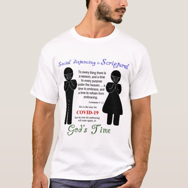 COVID-19 Social Distancing is Scriptural T-Shirt (Front)