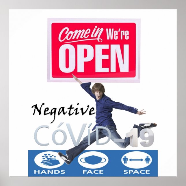 Covid 19 Store Open Sign Poster Matte (Front)