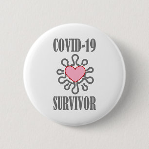 COVID-19 Survivor Corona virus I survived 2 Inch Round Button