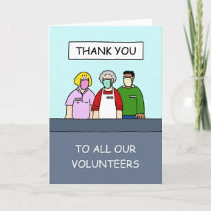 Covid 19 Thank You to Volunteers Card