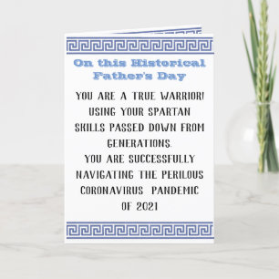 Covid-19 Time capsule Father's Day Card