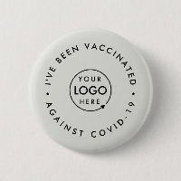 Covid-19 Vaccinated | Business Logo Modern Grey