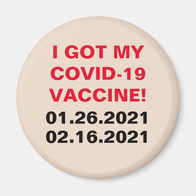 COVID-19 VACCINE MAGNET (Front)