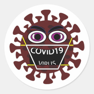 Covid-19 Virus Classic Round Sticker