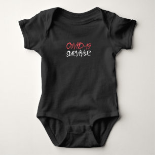 Covid-19 Virus Survivor Awareness Design Baby Bodysuit
