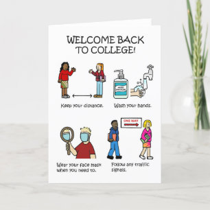 Covid 19 Welcome Back to College Holiday Card