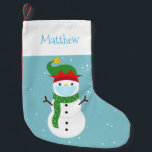 Covid Christmas 2020 Snowman Cute Custom Small Christmas Stocking<br><div class="desc">This design may be personalized in the area provided by changing the photo and/or text. Or it can be customized by choosing the click to customize further option and delete or change the colour of the background, add text, change the text colour or style, or delete the text for an...</div>