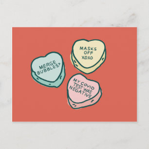Covid Conversation Hearts Funny Valentine's Card