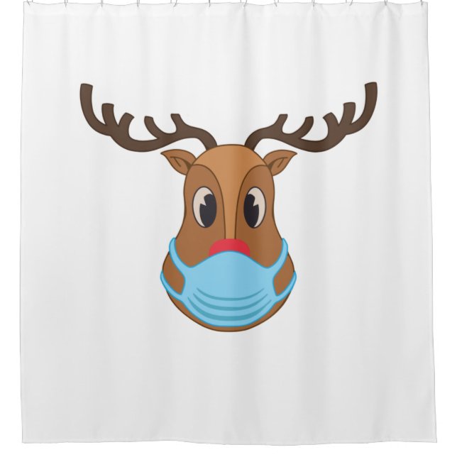 covid face mask reindeer ugly christmas (Front)