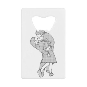 covid face mask ww2 kissing couple credit card bottle opener