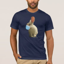 COVID Mask Bunny T-Shirt (Dark)
