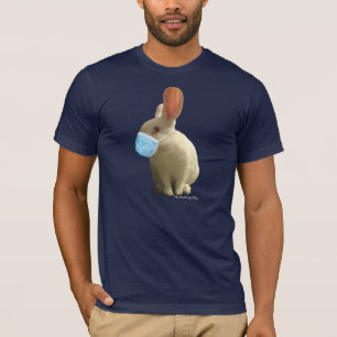 COVID Mask Bunny T-Shirt (noir)