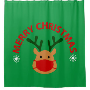 covid merry christmas face mask reindeer