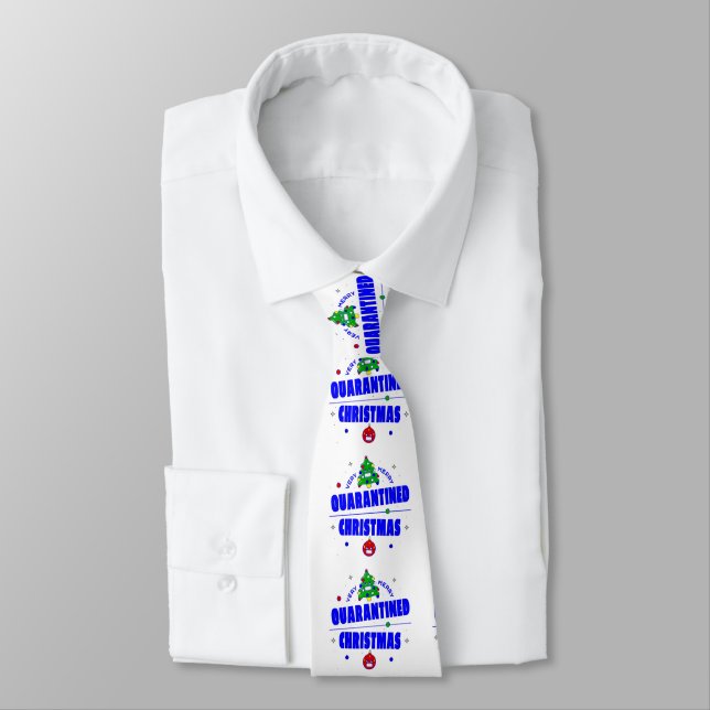 covid merry christmas tree lockdown quarantine tie (Tied)