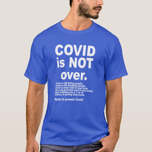 Covid n'est pas sur les t-shirts sombres (Devant)