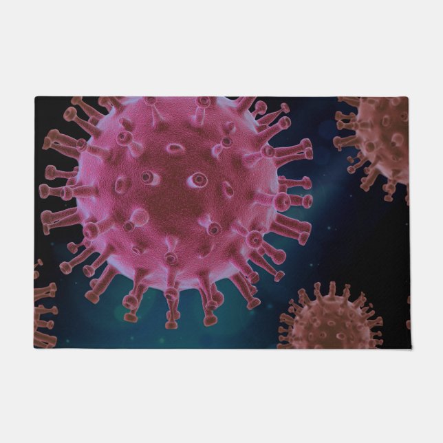 Covid Virus Biology Floor Mat (Front)