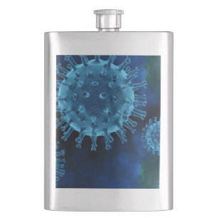 Covid Virus Infection Pathogen Hip Flask