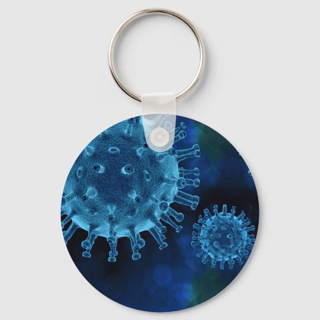 Covid Virus Infection Pathogen Keychain (Front)