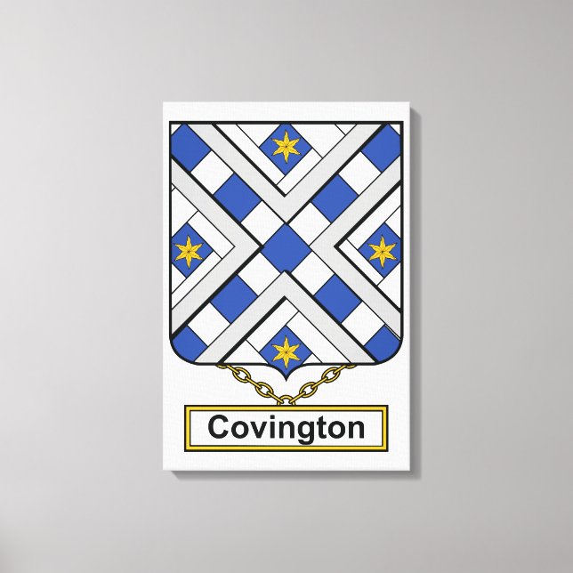 Covington Family Crest Canvas Print (Front)