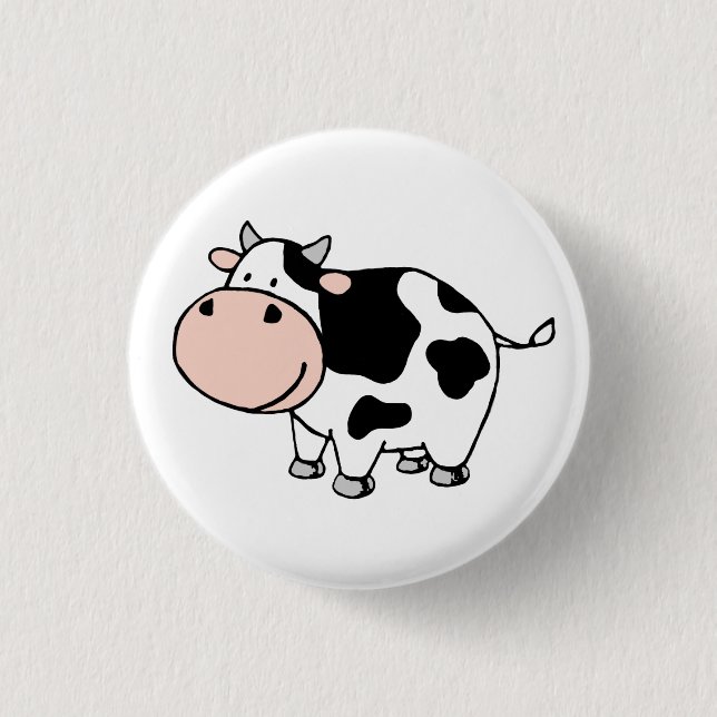 Cow 1 Inch Round Button (Front)