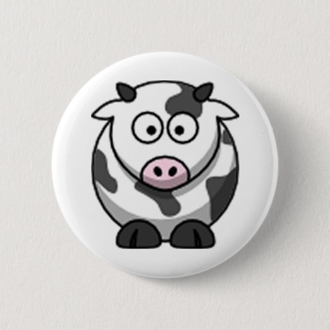 cow 2 inch round button (Front)