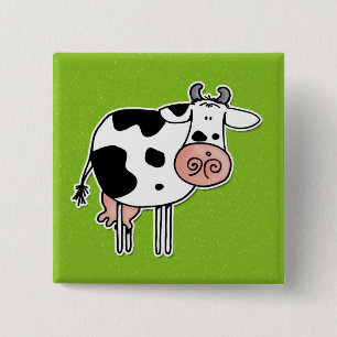 cow 2 inch square button