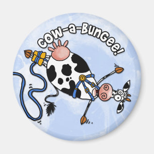 cow-a-bungee magnet