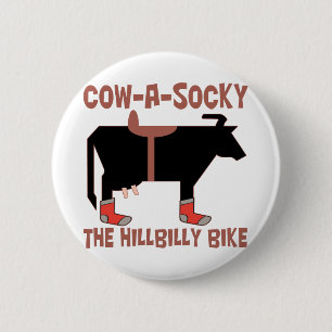 Cow A Socky 2 Inch Round Button
