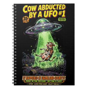 Cow Abducted by a UFO #1 Notebook