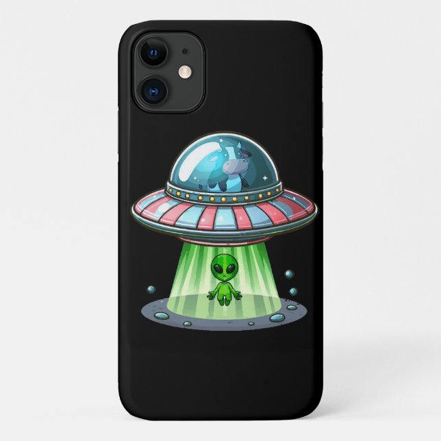 Cow Abducting Alien Case-Mate iPhone Case (Back)