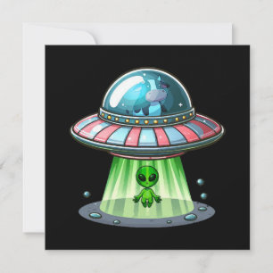 Cow Abducting Alien Invitation