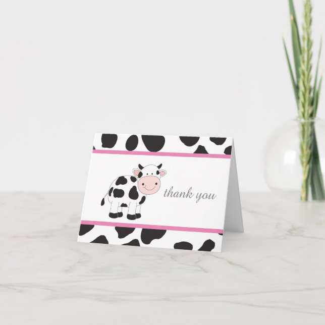 Cow All Occasions Thank You Note Cards (Front)