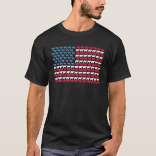 Cow American Flag Heifer US 4Th Of July Farm T-Shirt