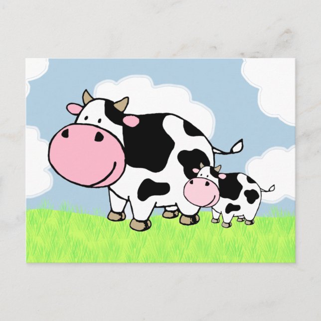 Cow and Baby Postcard (Front)