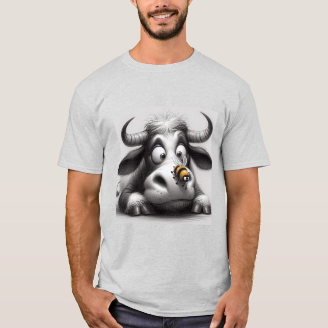 cow and bee T-Shirt (Front)