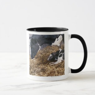 Cow and Calf in Hay Mug