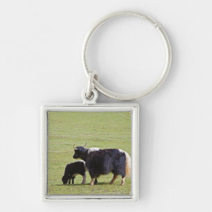 Cow and calf Yak, Lijiang Keychain