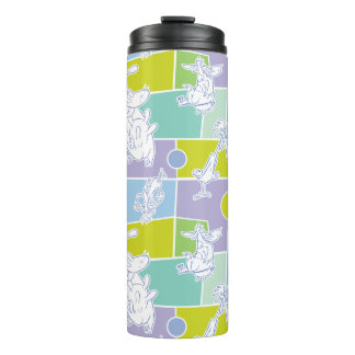 Cow and Chicken Colour Block Pattern Thermal Tumbler