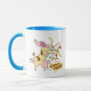 Cow and Chicken Hug Graphic Mug