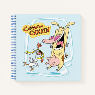 Cow and Chicken Laughing Graphic Notebook