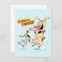 Cow and Chicken Laughing Graphic