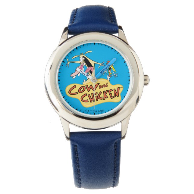 Cow and Chicken Logo Graphic Watch (Front)